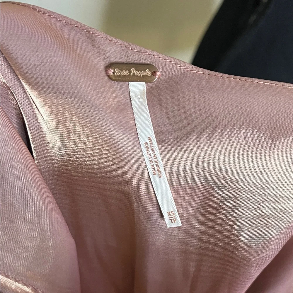 Free People Shimmy Shimmy Tank Blush Bronze Size XS NEW